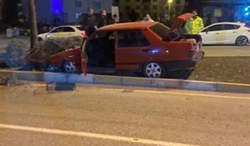 Elazığ’da Fiat Tofaş otomobil ağaca çarptı: 1 yaralı