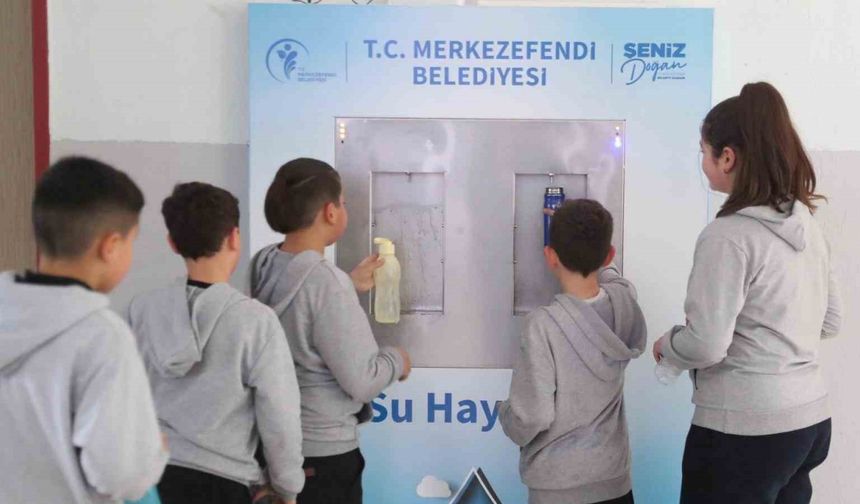 Merkezefendi Belediyesinin projesi kapsamında öğrenciler ücretsiz ve sağlıklı suya kavuşmaya devam