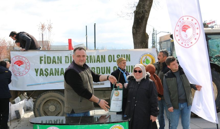 Düzce’de 5 bin adet fidan dağıtıldı