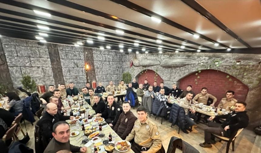 Karadeniz Ereğli’de bekçiler ve amirleri iftar yemeğinde buluştu