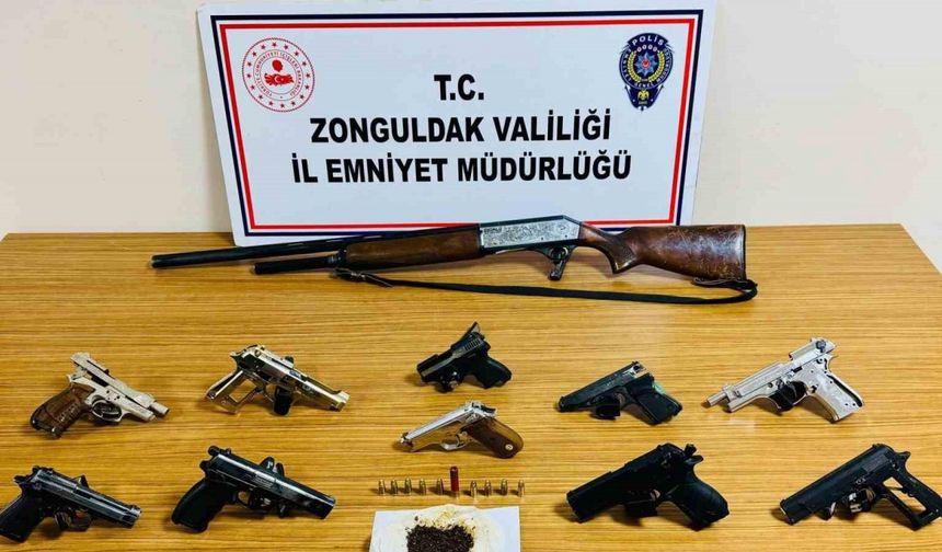Zonguldak’ta kaçak silah operasyonunda adeta cephanelik bulundu: 1 tutuklu