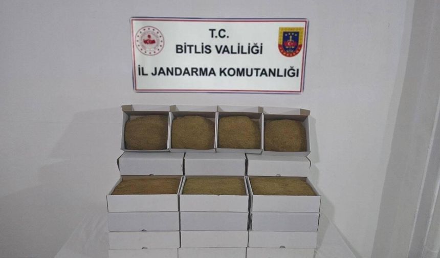 Bitlis’te 35 kilogram kıyılmış tütün ele geçirildi