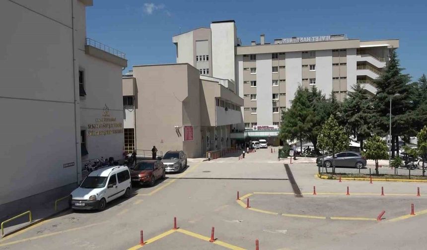 Amasya’da hastane deposuna giren yılan yakalandı