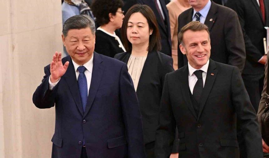 Macron'dan Xi'ye: 'Çin ve Fransa dengeli bir ekonomik idari sistemin temelini atmalı'