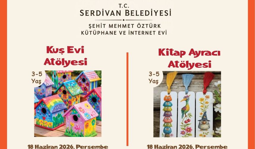 Şehit Mehmet Öztürk Kütüphanesi Çocuklara Özel Atölyeler