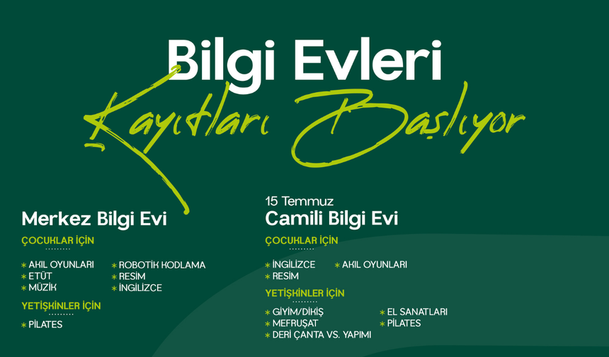 Bilgi ve Millet Evleri'nde Kayıtlar Başlıyor