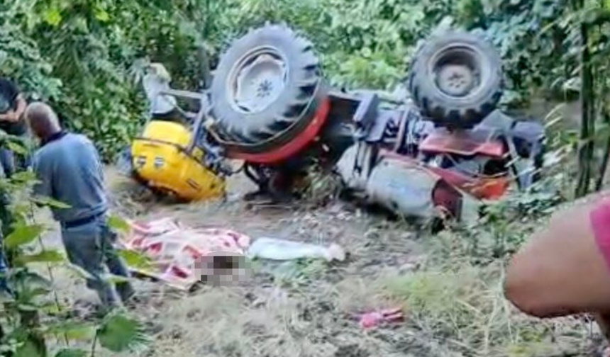Traktöre bağlı ilaçlama motorunun altında kalan kadın hayatını kaybetti