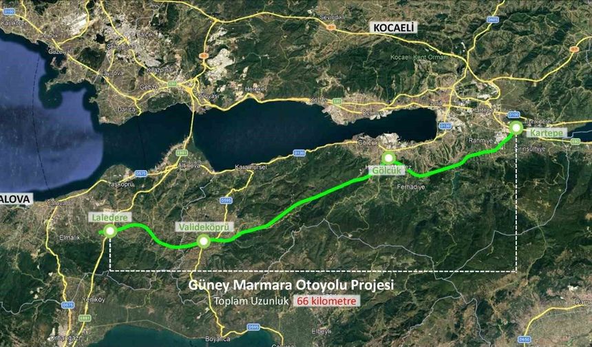78 kilometrelik Kocaeli-Yalova Otoyolu'nda planlar onaylandı