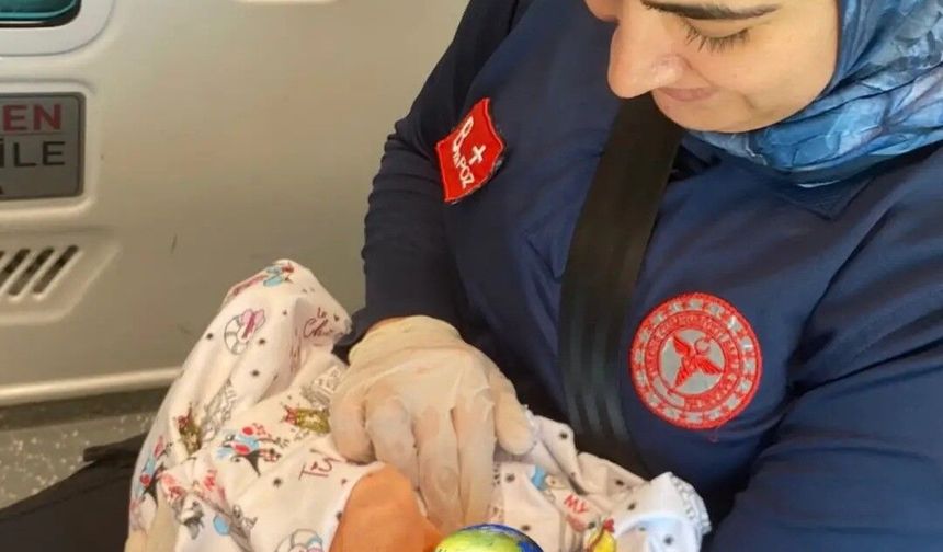 Şırnak'ta anne hastaneye yetişemedi, sağlık ekibi bebeği ambulansta doğurttu