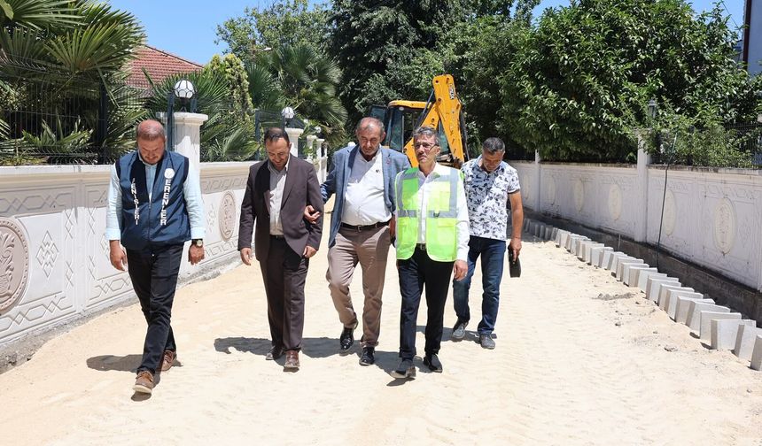 Başkan Dinç fen işleri çalışmalarını yerinde inceledi
