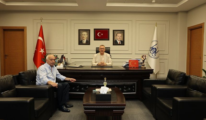 Adnan Yüksel’den Başkan Mutlu Işıksu’ya ziyaret