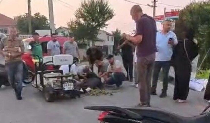 3 tekerli elektrikli bisiklet devrildi: 1 ağır yaralı