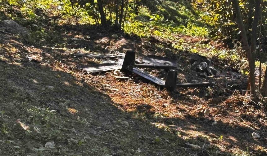 Düzce'de fındık bahçesine İHA düştü