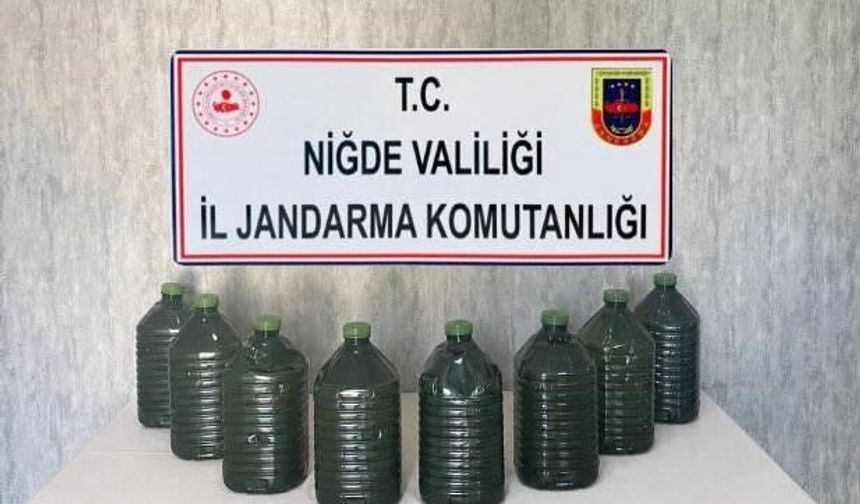 Niğde'de kaçak içki operasyonu: 40 litre etil alkol ele geçirildi