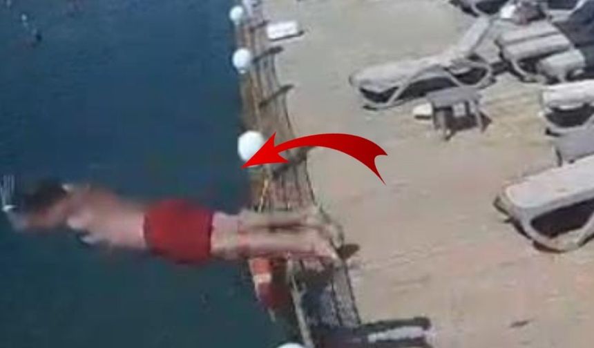 Kahreden görüntü! Sığ suya balıklama atlayıp öldü