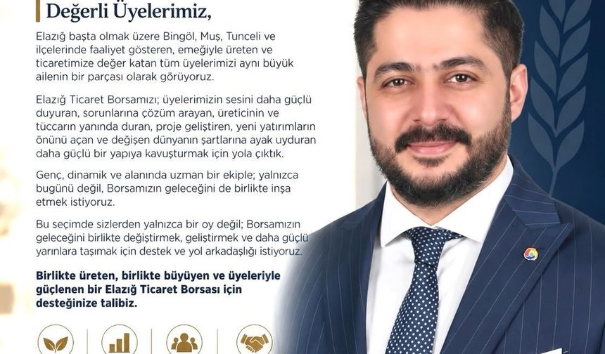 Başkan adayı Şenol Arslan: 'Borsamızın geleceğini birlikte inşa etmek istiyoruz'