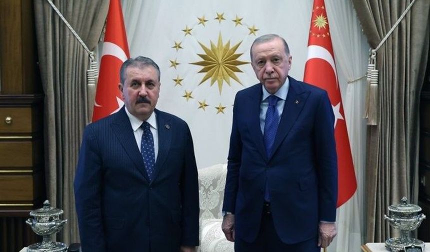 Cumhurbaşkanı Erdoğan, BBP Genel Başkanı Destici'yi kabul etti