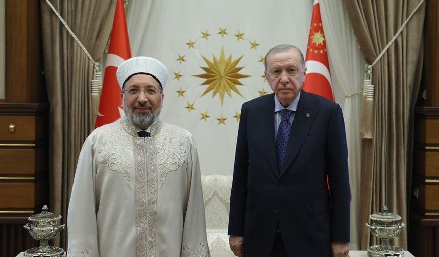 Cumhurbaşkanı Erdoğan, Diyanet İşleri Başkanı Arpaguş'u kabul etti