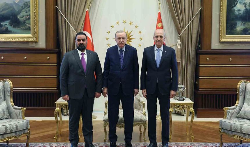 Cumhurbaşkanı Erdoğan, Irak Temsilciler Meclisi Başkanı Halbusi'yi kabul etti