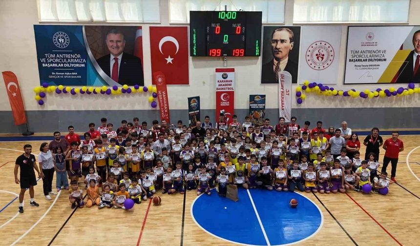 Karaman'da 'Altın Bilekler Basketbol Şöleni' düzenlendi