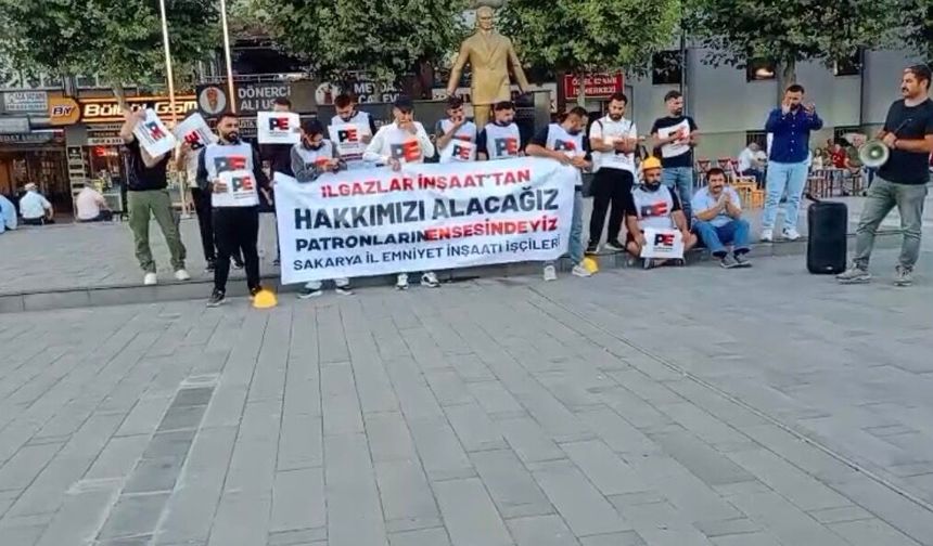 Direnen inşaat işçilerinden Sakarya halkına çağrı: “İsmail Ilgaz hakkımızı gasp ediyor, sesimizi duyurun”