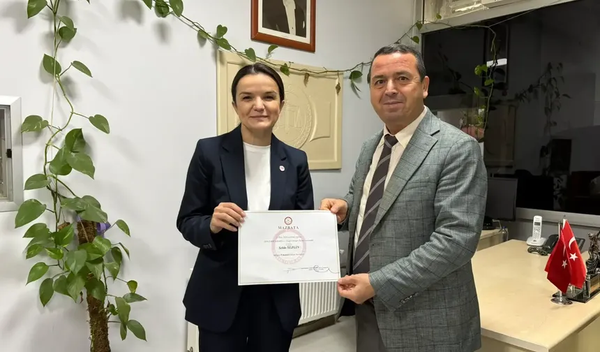 Selda Sezgin mazbatasını aldı