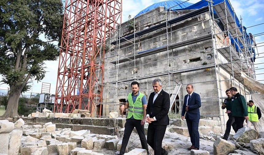 Edirne'de Evliya Kasımpaşa Camisi'nin kubbe restorasyonunda sona gelindi