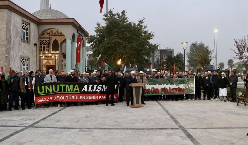 Sakarya'da Filistin ve Gazze'ye destek açıklaması yapıldı