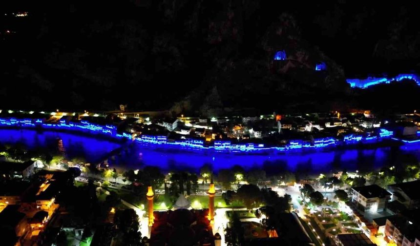 Amasya'nın dünya mirasının ışık sistemi yenilendi: 'Rüya şehir'