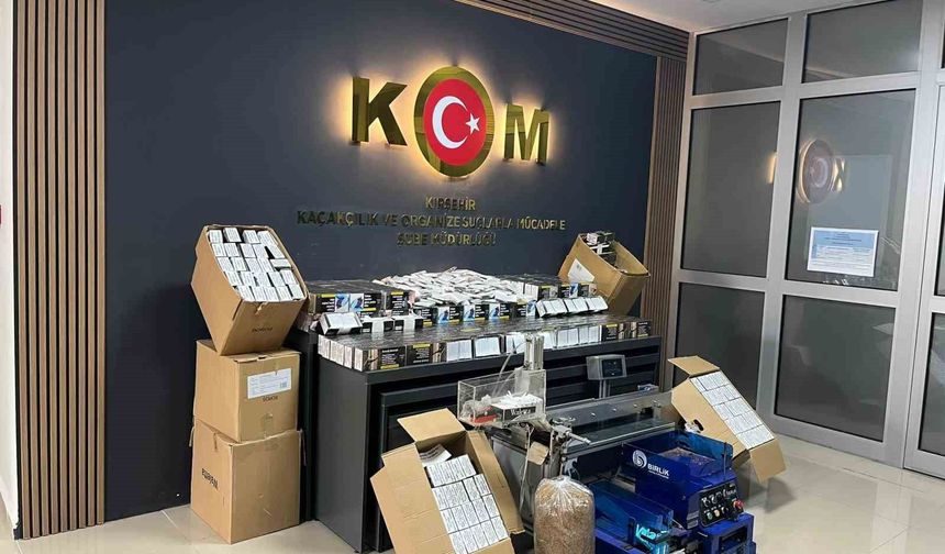 Kırşehir'de kaçak tütün operasyonu: 142 bin 600 makaron ele geçirildi