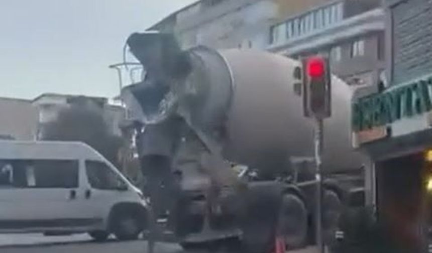 Küçükçekmece'de yola beton sürücüye 109 bin 662 TL idari para cezası