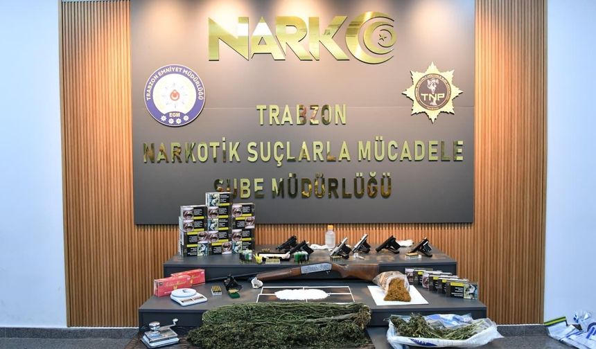 Trabzon'da 5 aylık takip uyuşturucu operasyonu ile sonuçlandı: 45 gözaltı
