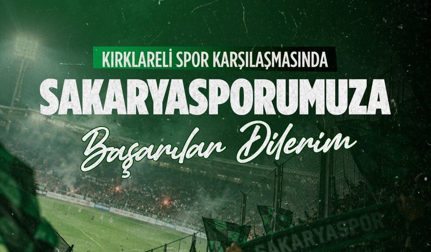 Alemdar'dan Maç Günü Paylaşımı: "Temsilcimiz Sakaryaspor'a Başarılar Diliyorum"