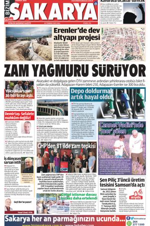 Bizim Sakarya Gazetesi 18 Temmuz 2023