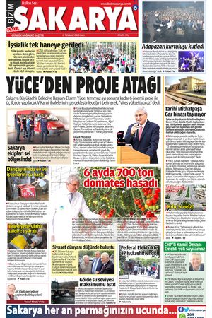 Bizim Sakarya Gazetesi 11 Temmuz 2023