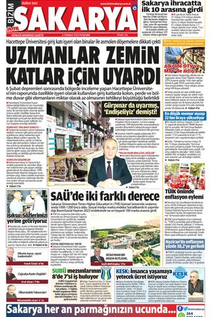 Bizim Sakarya Gazetesi 06 Temmuz 2023