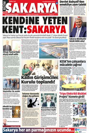 Bizim Sakarya Gazetesi 12 Temmuz 2023