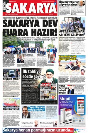 Bizim Sakarya Gazetesi - 29 Ağustos 2023