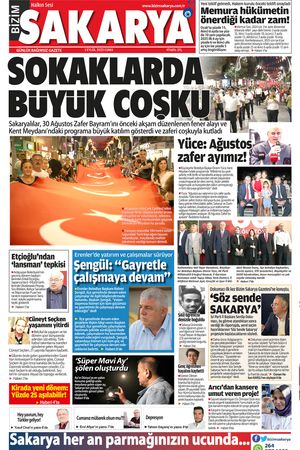 Bizim Sakarya Gazetesi - 1 Eylül 2023