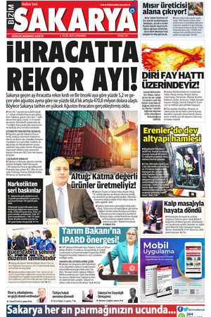 Bizim Sakarya Gazetesi - 6 Eylül 2023