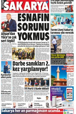 Bizim Sakarya Gazetesi - 15 Eylül 2023