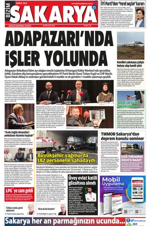 Bizim Sakarya Gazetesi - 3 Ekim 2023