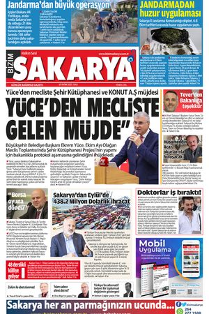 Bizim Sakarya Gazetesi - 10 Ekim 2023