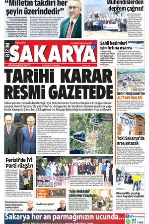 Bizim Sakarya Gazetesi - 18 Ekim 2023