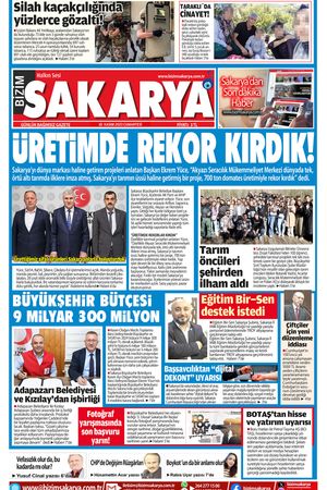 Bizim Sakarya Gazetesi - 18 Kasım 2023