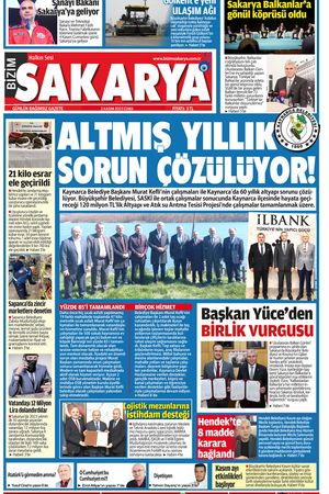 Bizim Sakarya Gazetesi - 3 Kasım 2023
