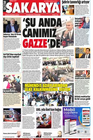 Bizim Sakarya Gazetesi - 2 Kasım 2023