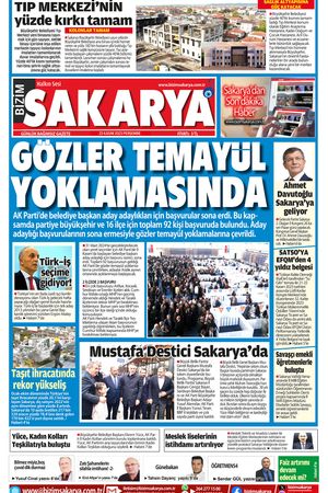 Bizim Sakarya Gazetesi - 24 Kasım 2023