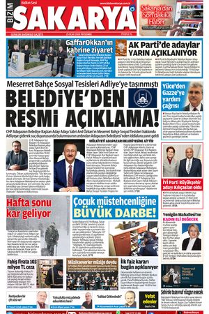 Bizim Sakarya Gazetesi - 25 Ocak 2024