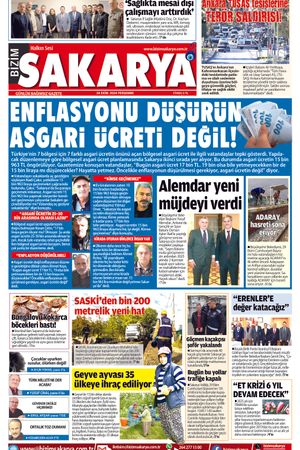 Bizim Sakarya Gazetesi - 24 Ekim 2024